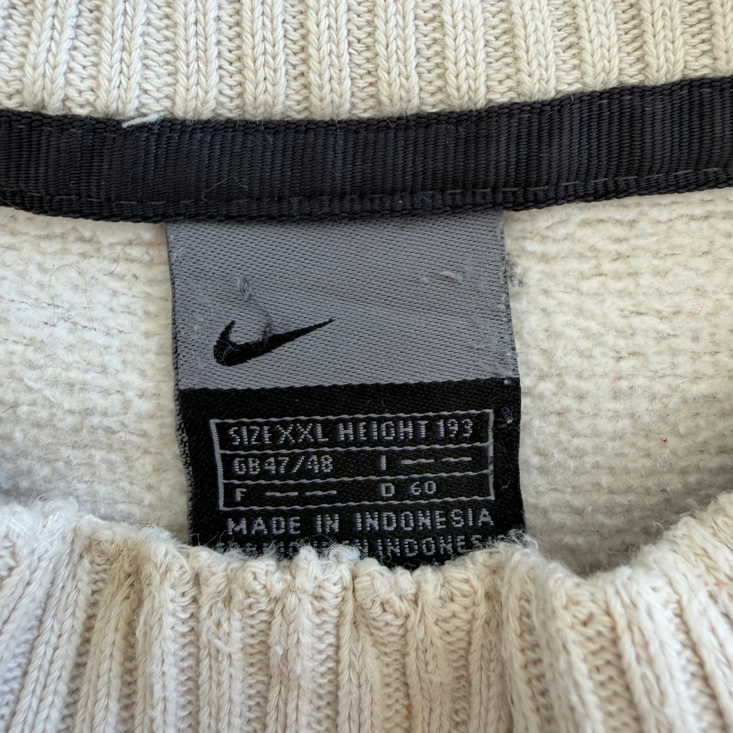 Y2K Nike Minimal Ribbed Sweatshirt - XXL