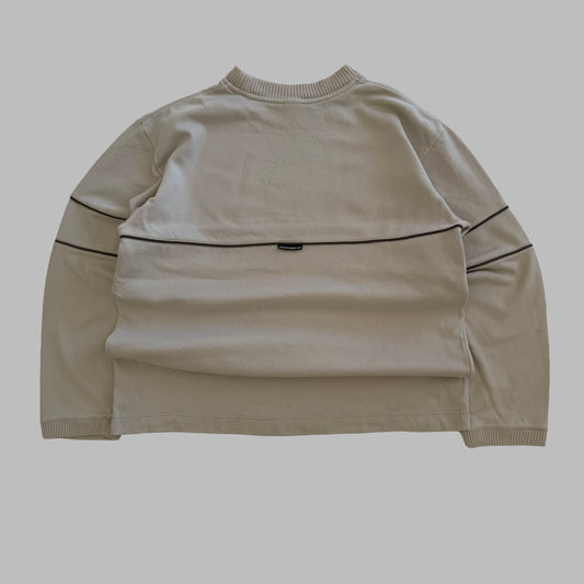 Y2K Nike Minimal Ribbed Sweatshirt - XXL