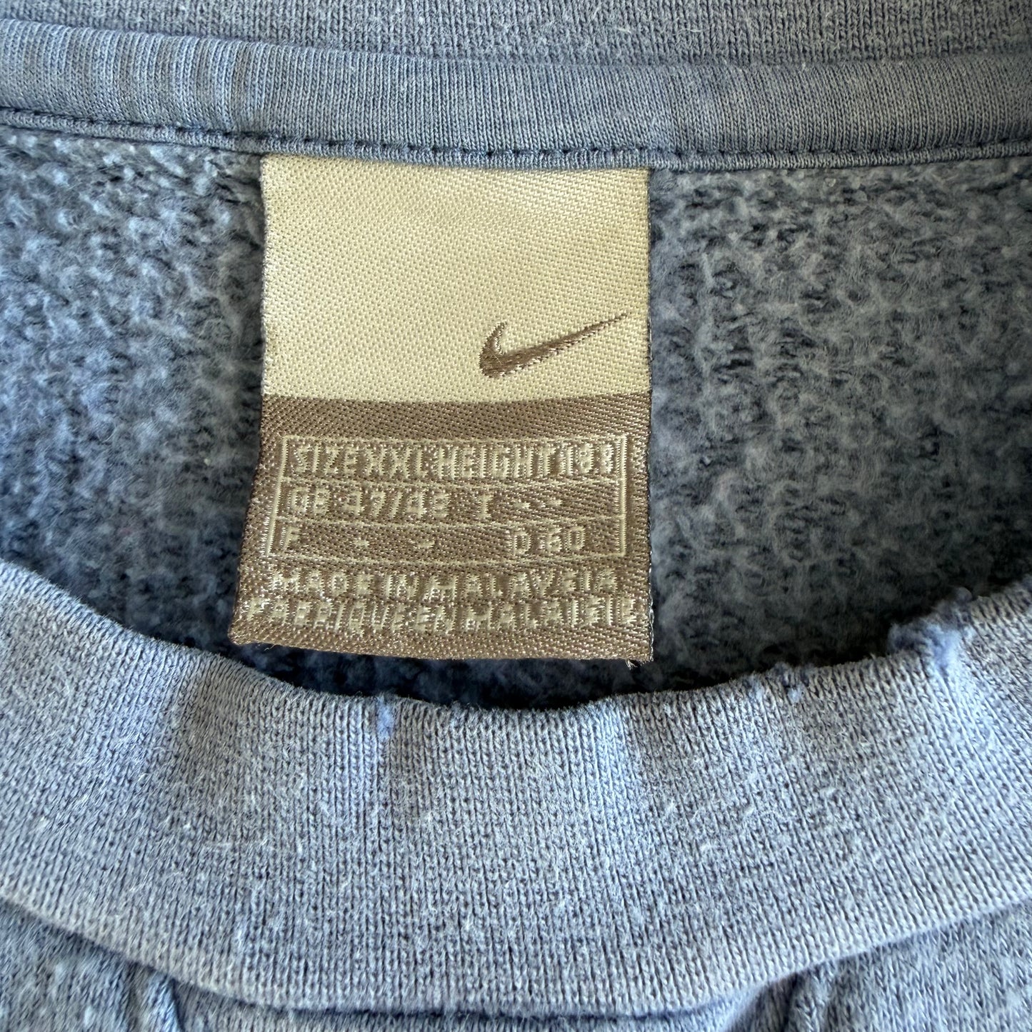 Y2K Nike Striped Single Swoosh Sweatshirt - XXL
