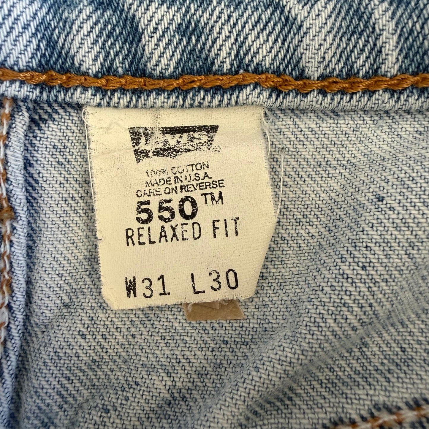 90s Levis 550 Paper Tag Straight Leg Jeans - 31 x 30