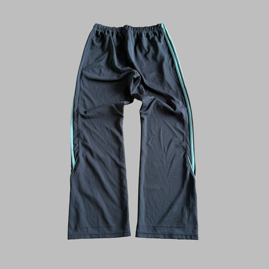 Y2K Adidas Three Stripe Wide Leg Active Track Pants - M