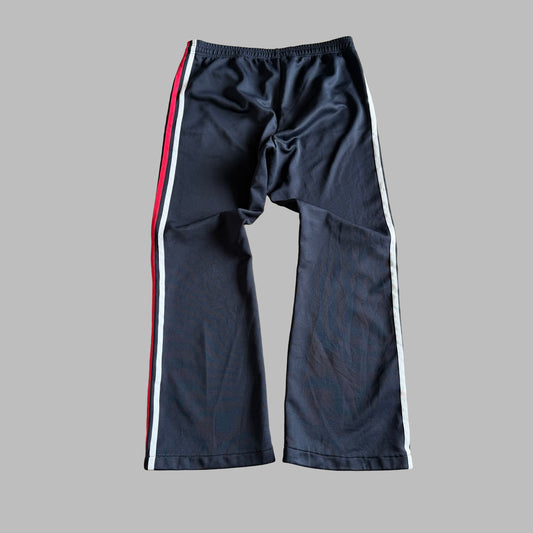 Y2K Adidas Three Stripe Wide Leg Active Track Pants - M