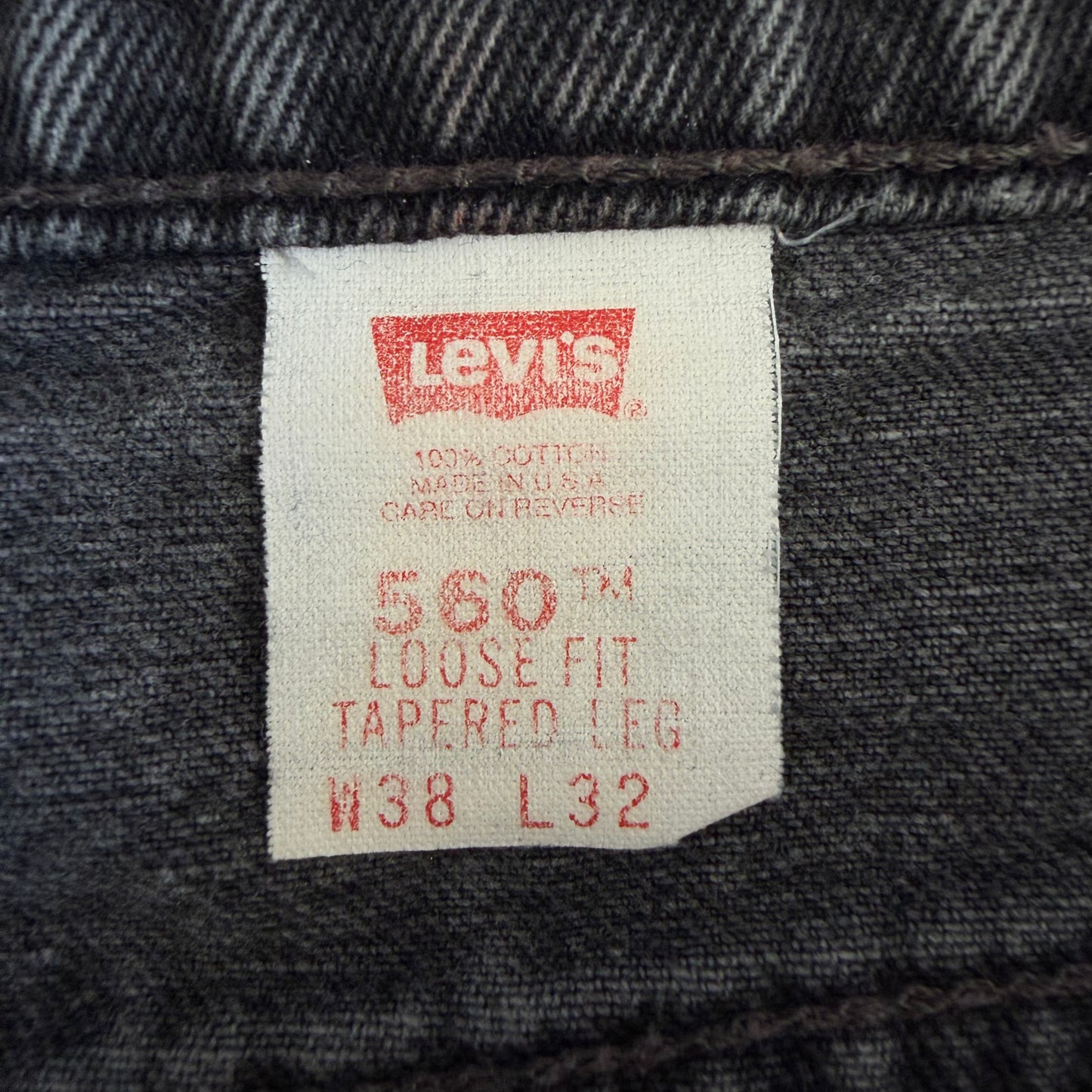 90s Levis 560 Paper Tag Barrel Jeans - 38 x 32