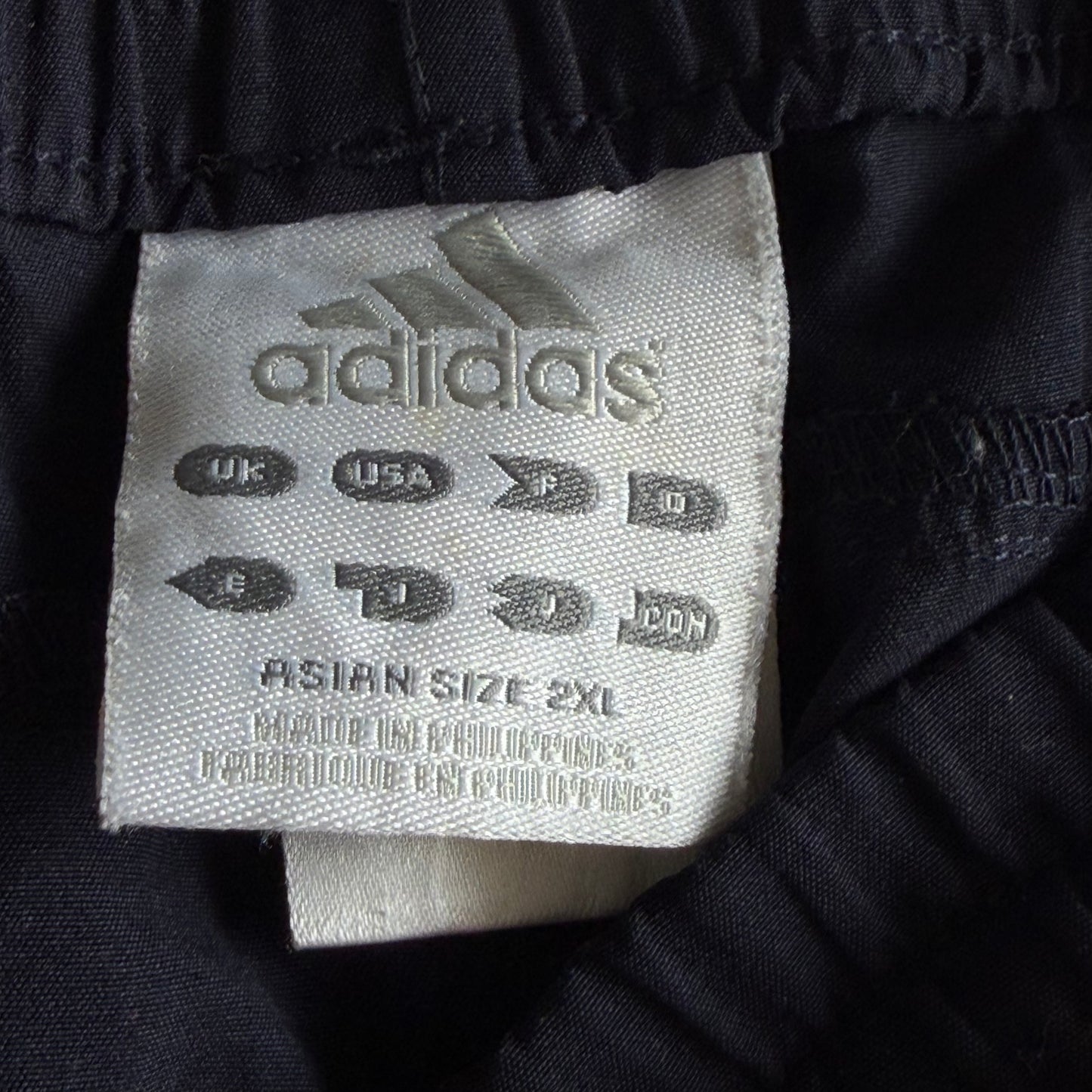 Y2K Adidas Three Stripe Wide Leg Track Pants - XXL