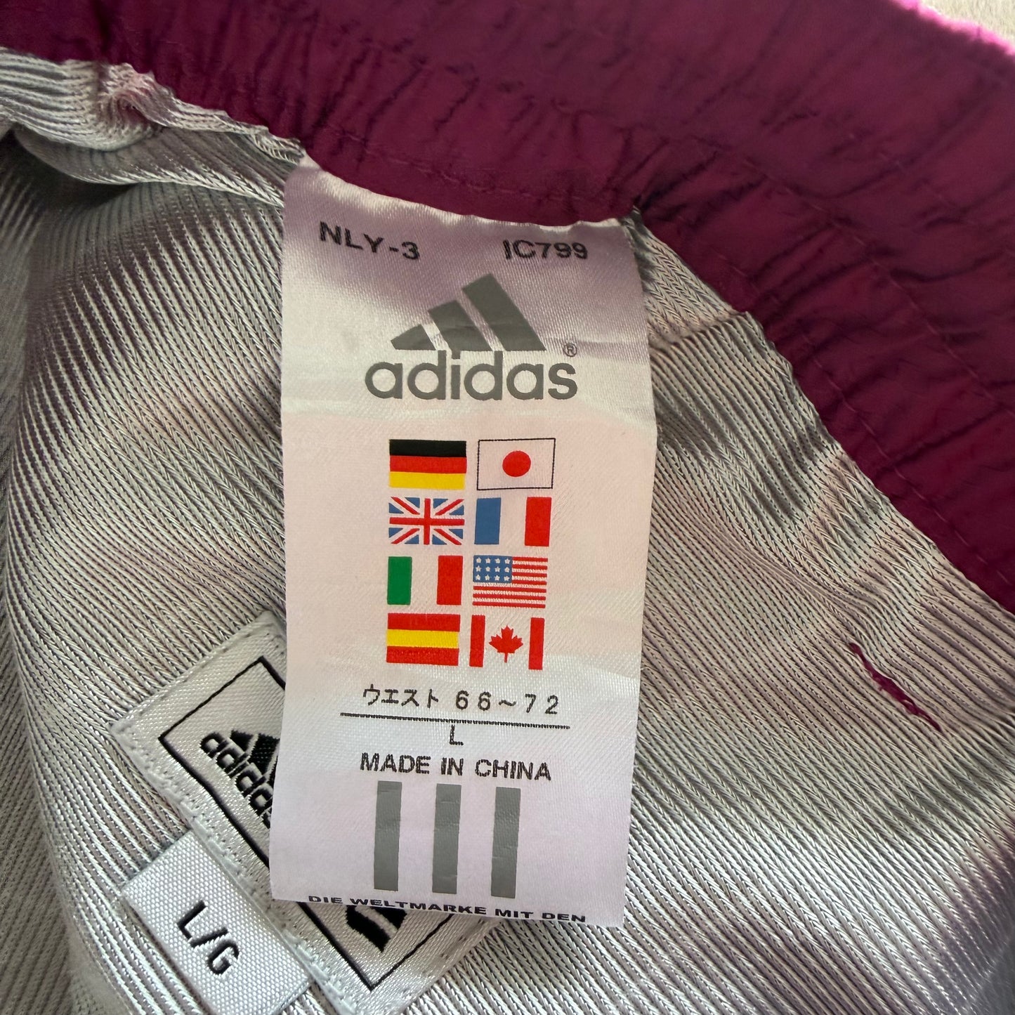 Y2K Adidas Striped Active Track Pants - S