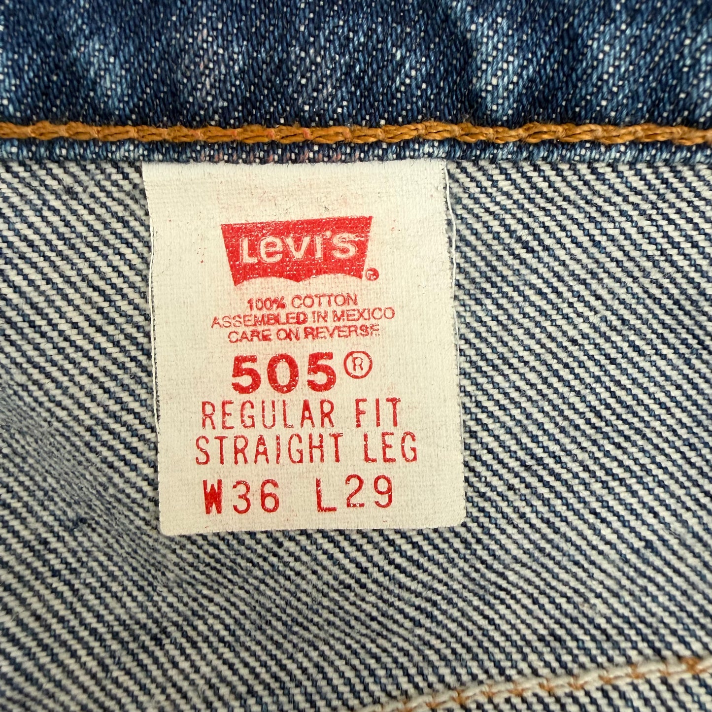 90s Levis 505 Paper Tag Wide Leg Jeans - 36 x 29