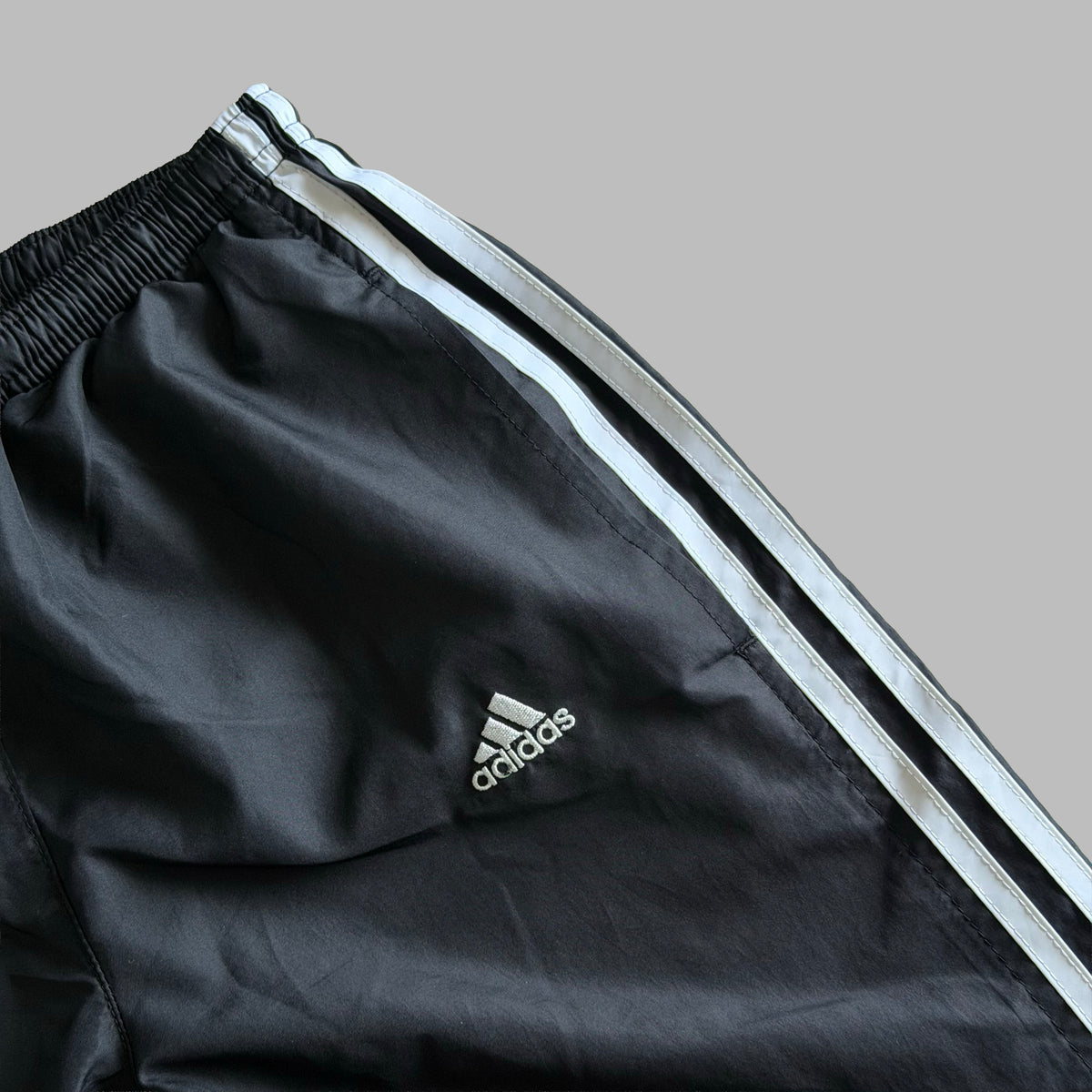 Y2K Adidas Three Stripe Track Pants - S