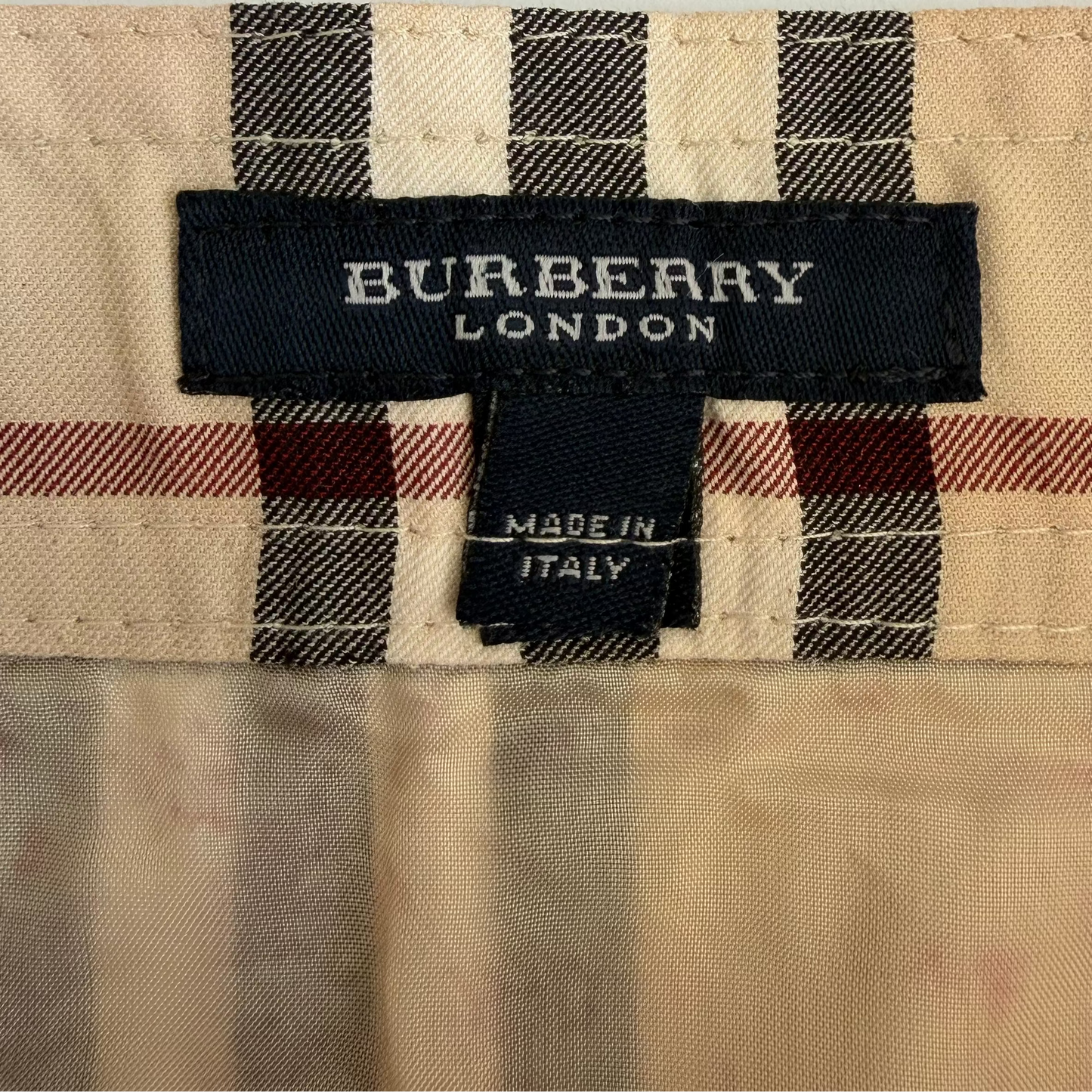 Y2K Burberry Nova Check Pencil Skirt - 27"