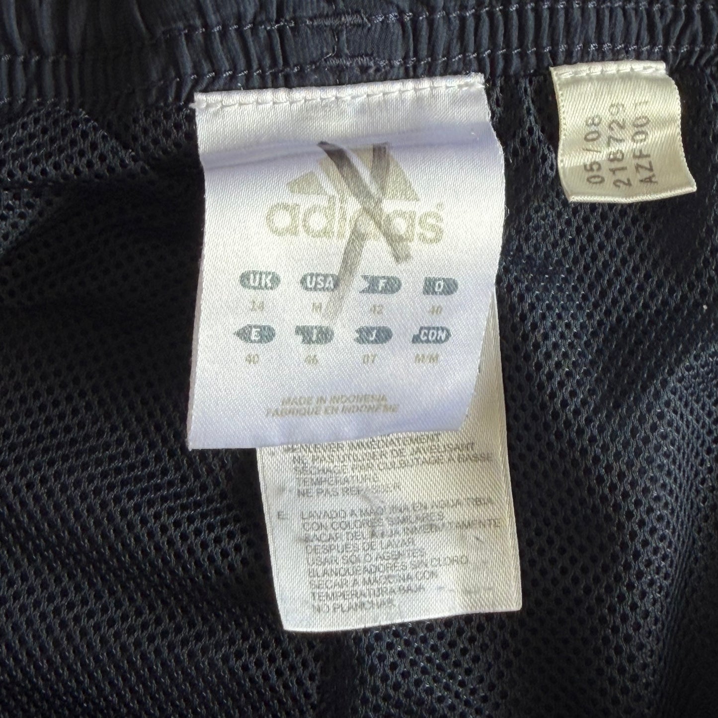 Y2K Adidas Three Stripe Baggy Track Pants - L