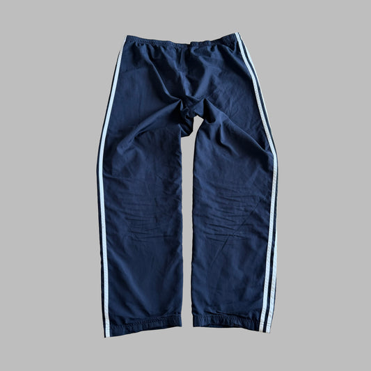 Y2K Adidas Three Stripe Baggy Track Pants - L