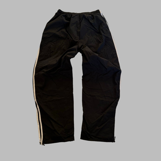 Y2K Adidas Three Stripe Wide Leg Track Pants - S
