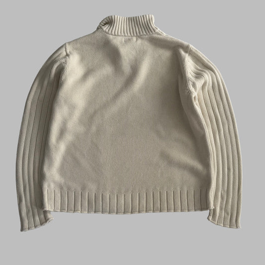 Y2K Polo Ralph Lauren Heavyweight Ribbed Quarter Zip - L