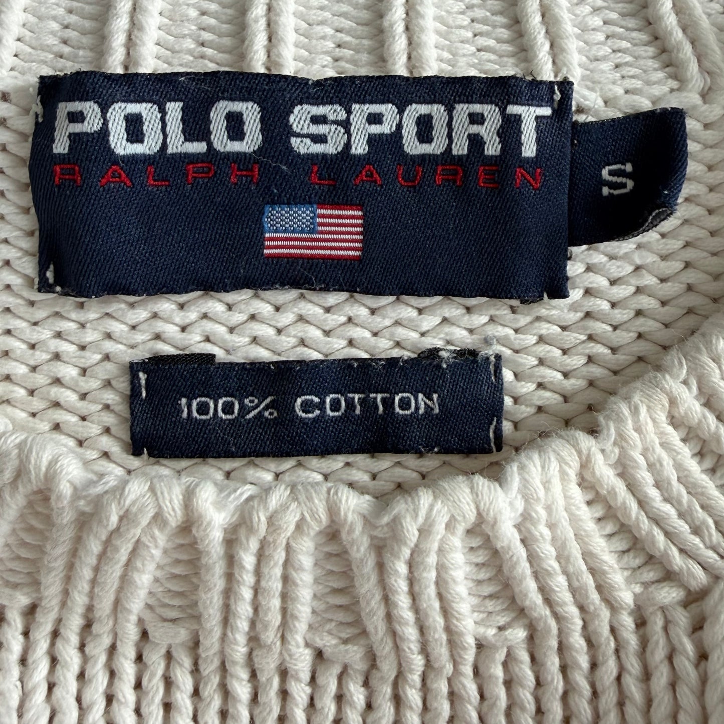 90s Polo Sport RL Heavy Knit Sweater - S