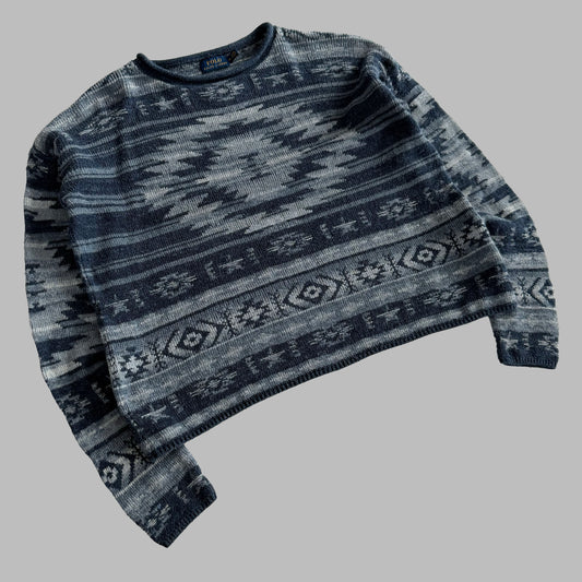 Polo Ralph Lauren Aztec Knit Sweater - M