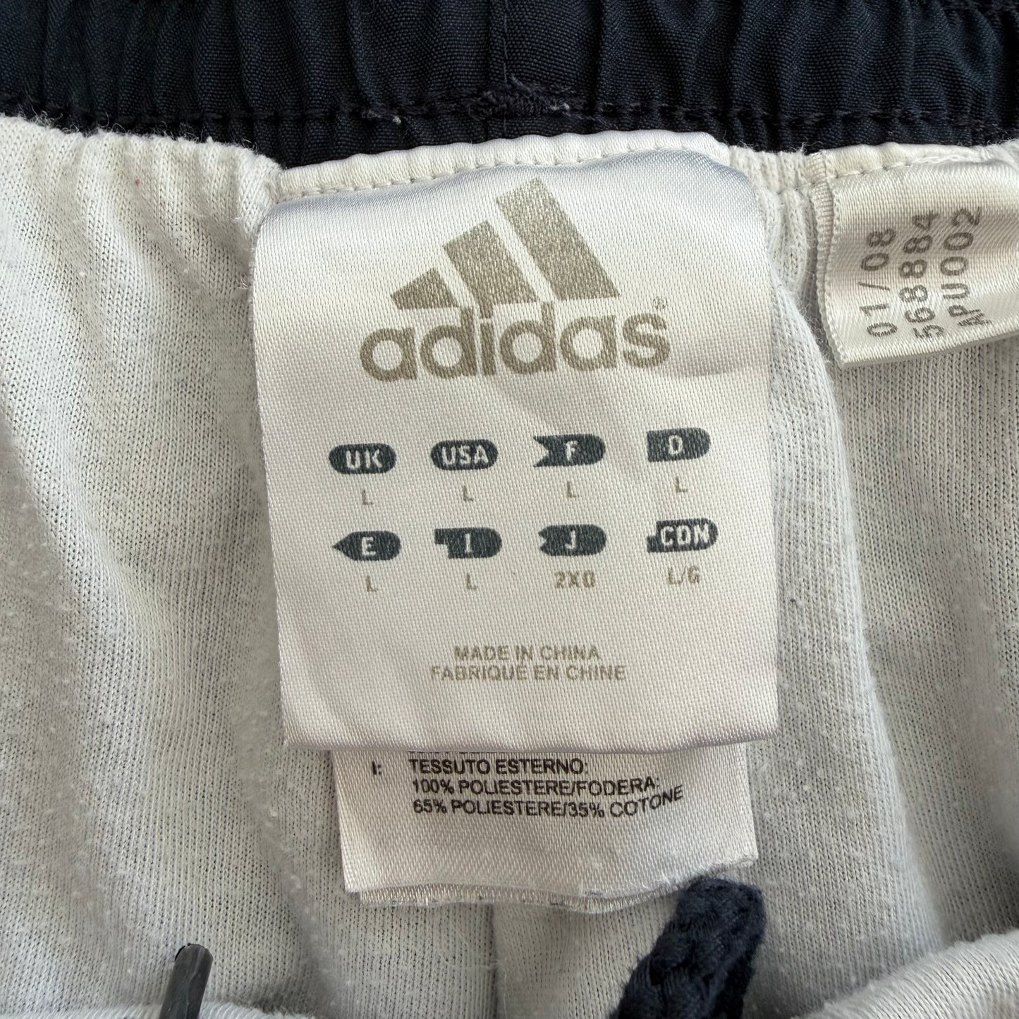 Y2K Adidas Baggy Classic Track Pants - L
