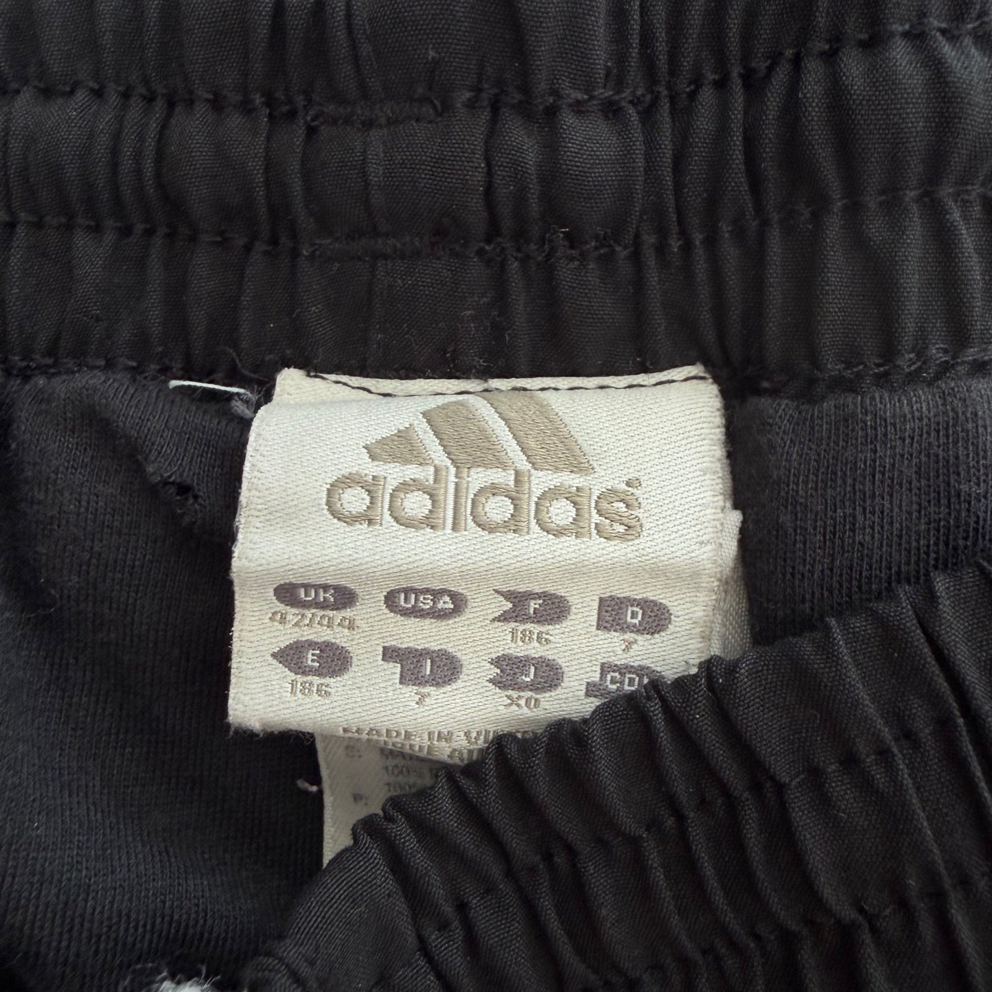 Y2K Adidas Three Striped Baggy Track Pants - L