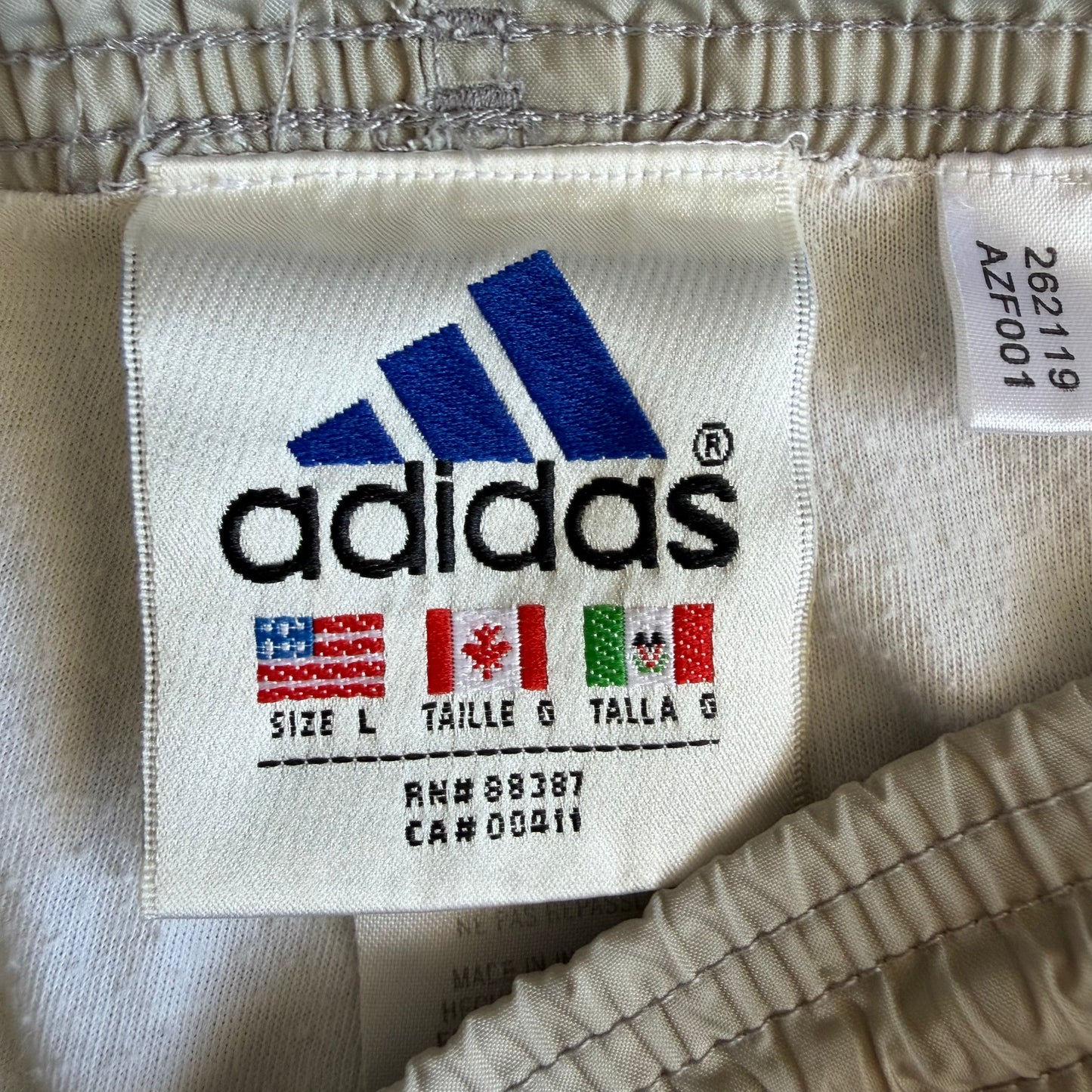 90s Adidas Three StripeBaggy Track Pants- XL