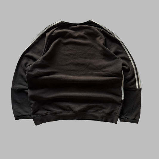 Y2K Adidas Panelled Three Stripe Sweatshirt - XXL
