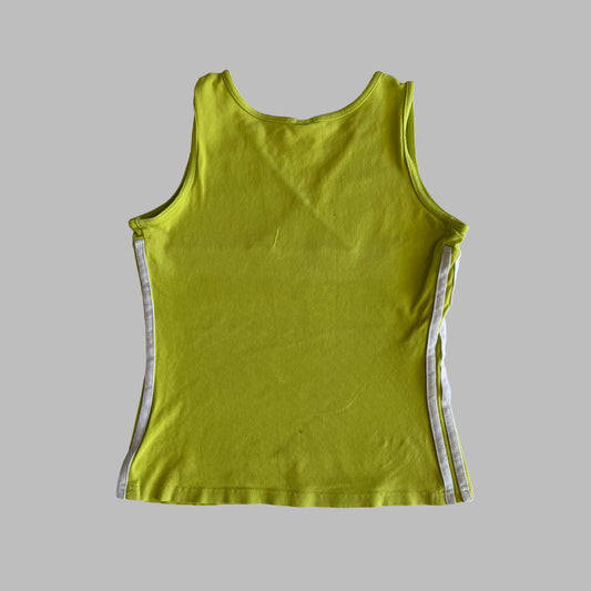 Y2K Adidas Three Stripe Activewear Tank - S