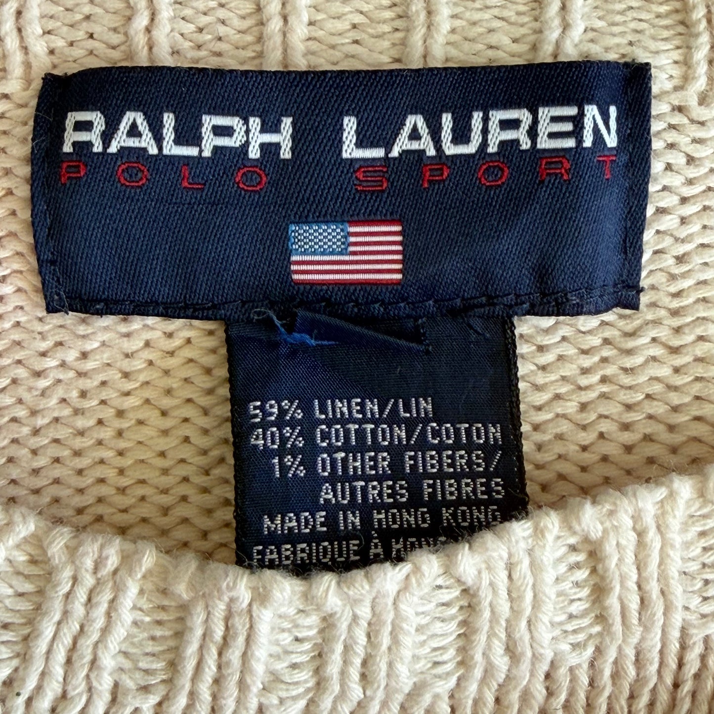 Y2K Polo Ralph lauren Golf Bear Knit - L