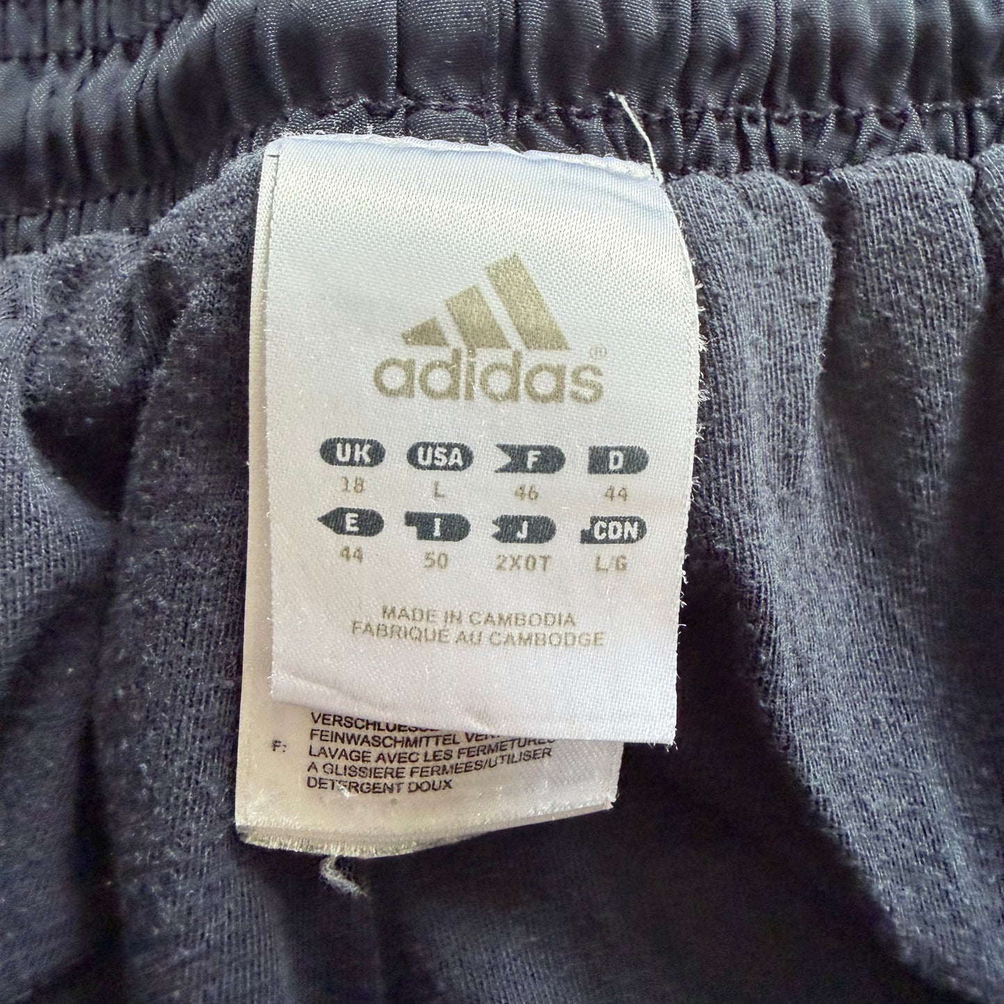 Y2K Adidas Wide Leg Three Stripe Track Pants - L