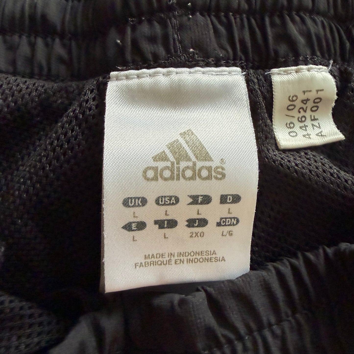 Y2K Adidas Three Stripe Straight Track Pants - L
