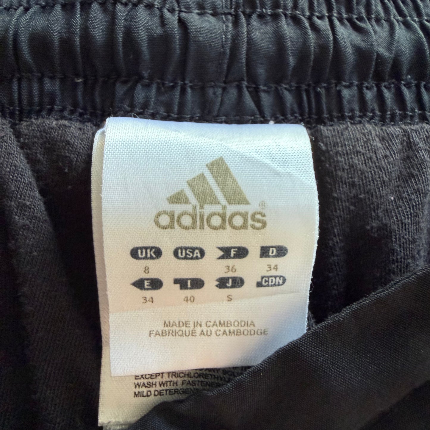 Y2K Adidas Three Striped Baggy Track Pants - S