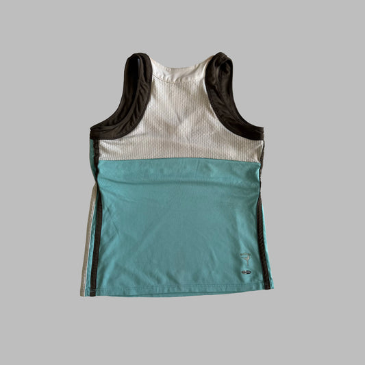 Y2K Adidas V-Neck Activewear Top - S