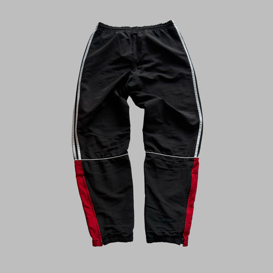 Y2K Adidas Three Striped Baggy Track Pants - M