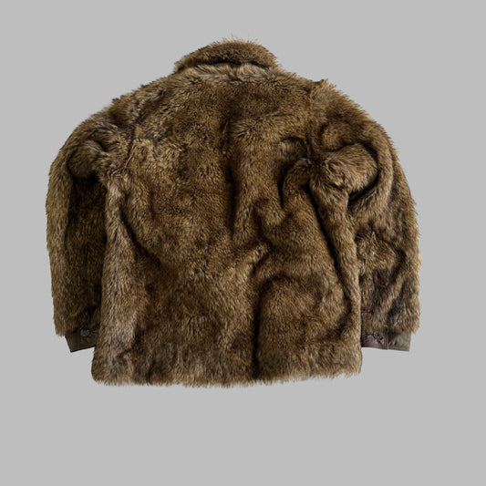 Y2K Diesel Faux Fur Jacket - S