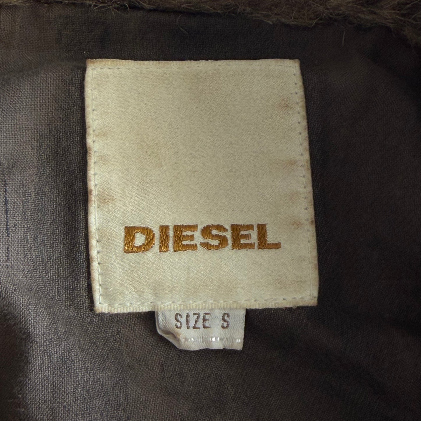 Y2K Diesel Faux Fur Jacket - S