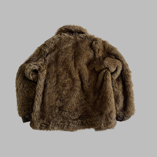Y2K Diesel Faux Fur Jacket - S