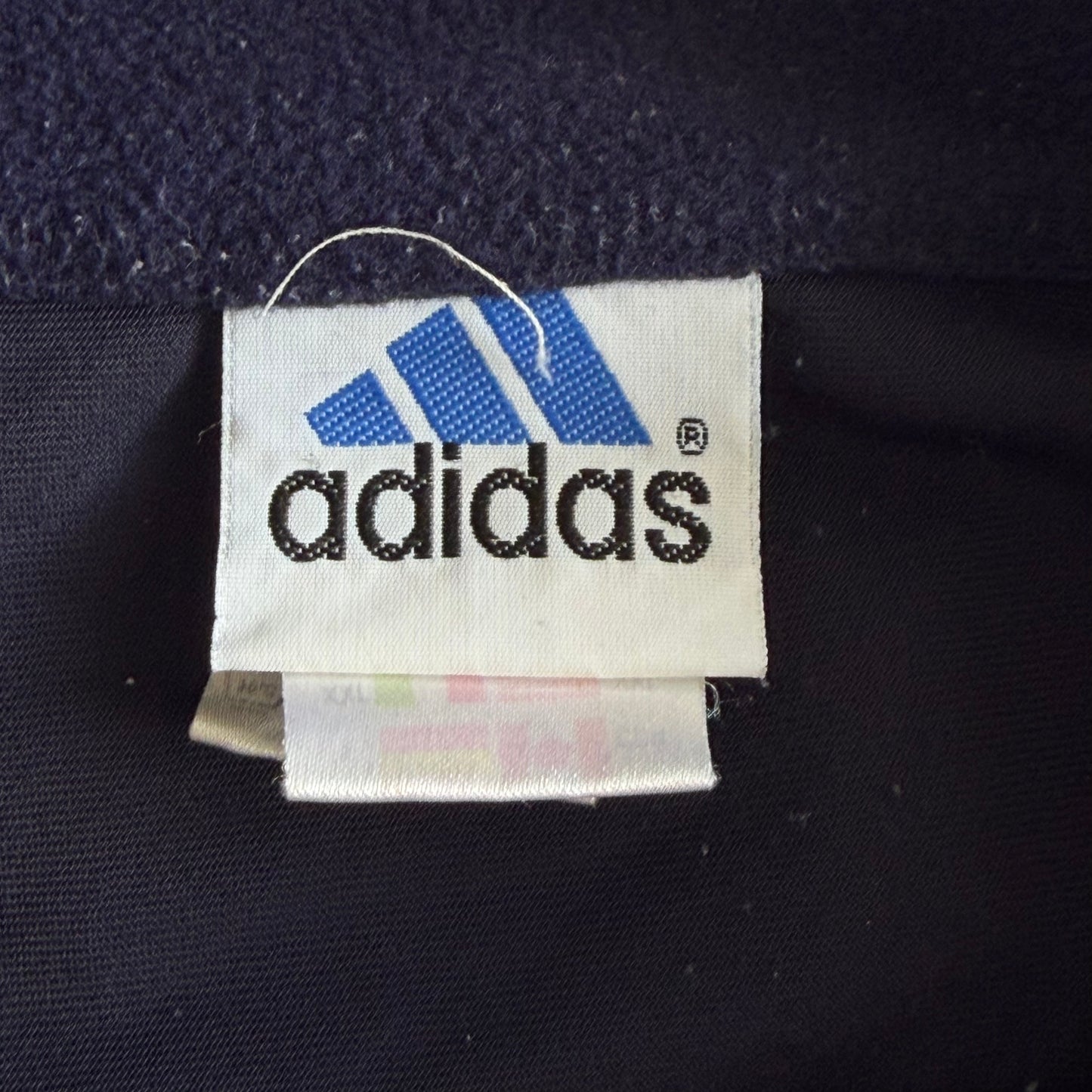 90s Adidas Three Stripe Fleece Jacket - M/L