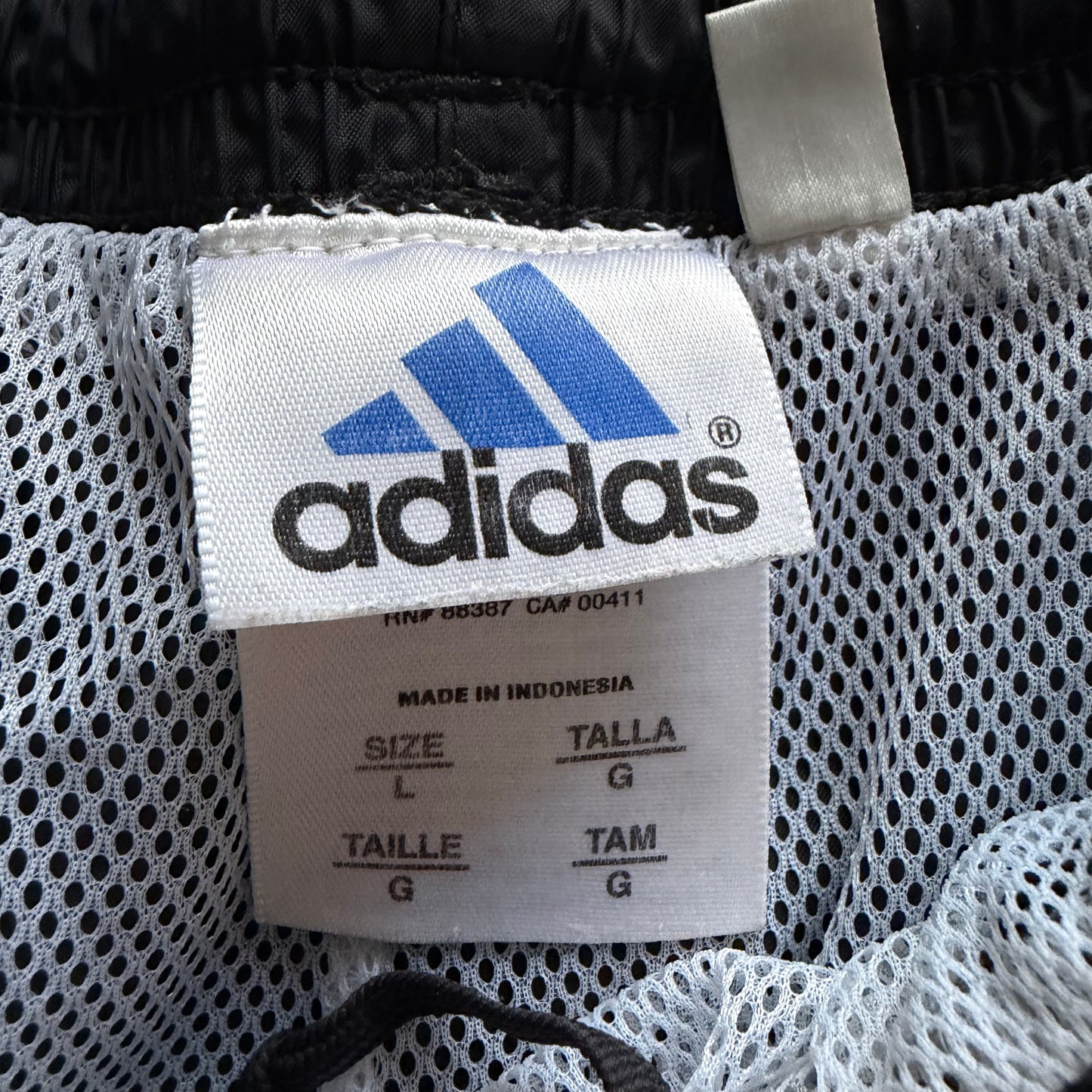 Y2K Adidas Lightweight Wide Leg Track Pants - L