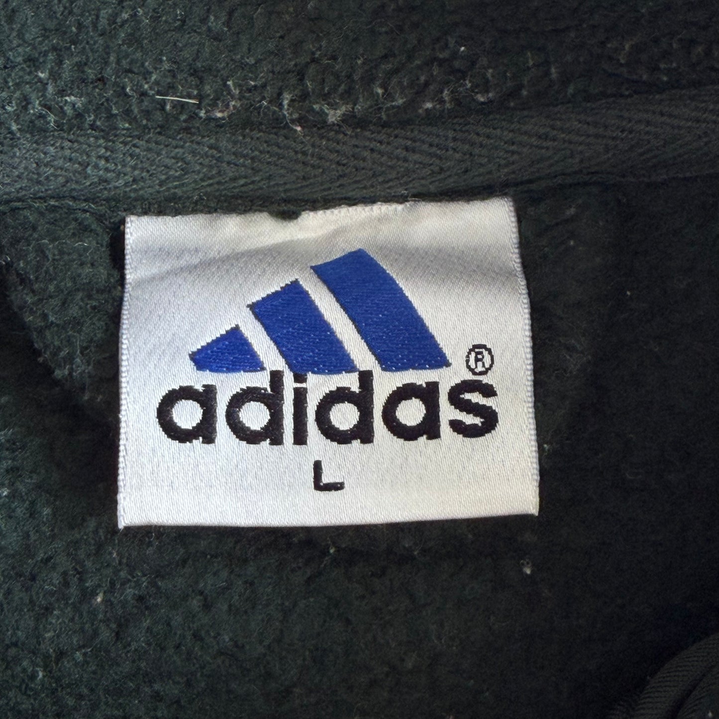 90s Adidas striped Heavyweight Fleece Jacket - L/XL