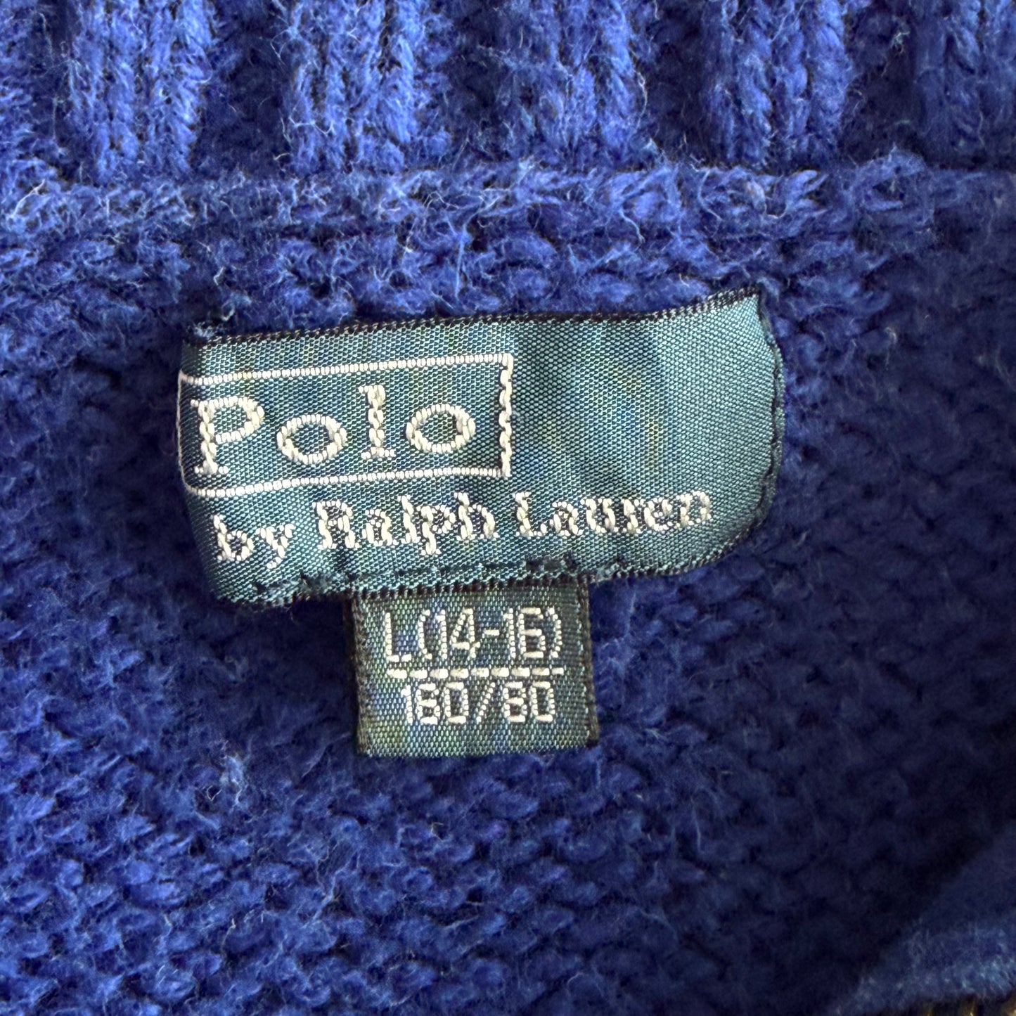 Y2K Polo Ralph Lauren Henley Flag Knit - S
