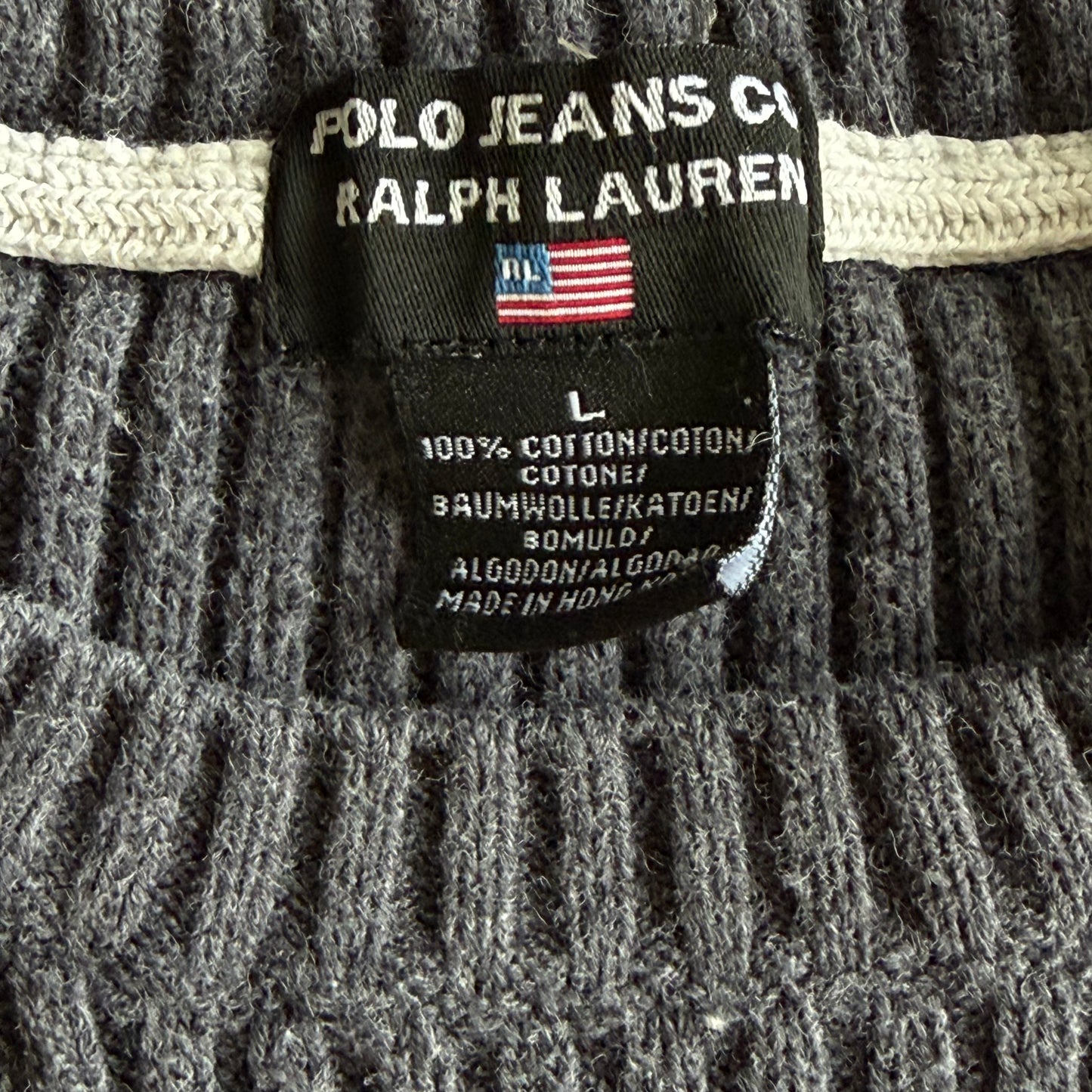 Y2K Ralph Lauren Polo Jeans Co Ribbed Flag Knit - L