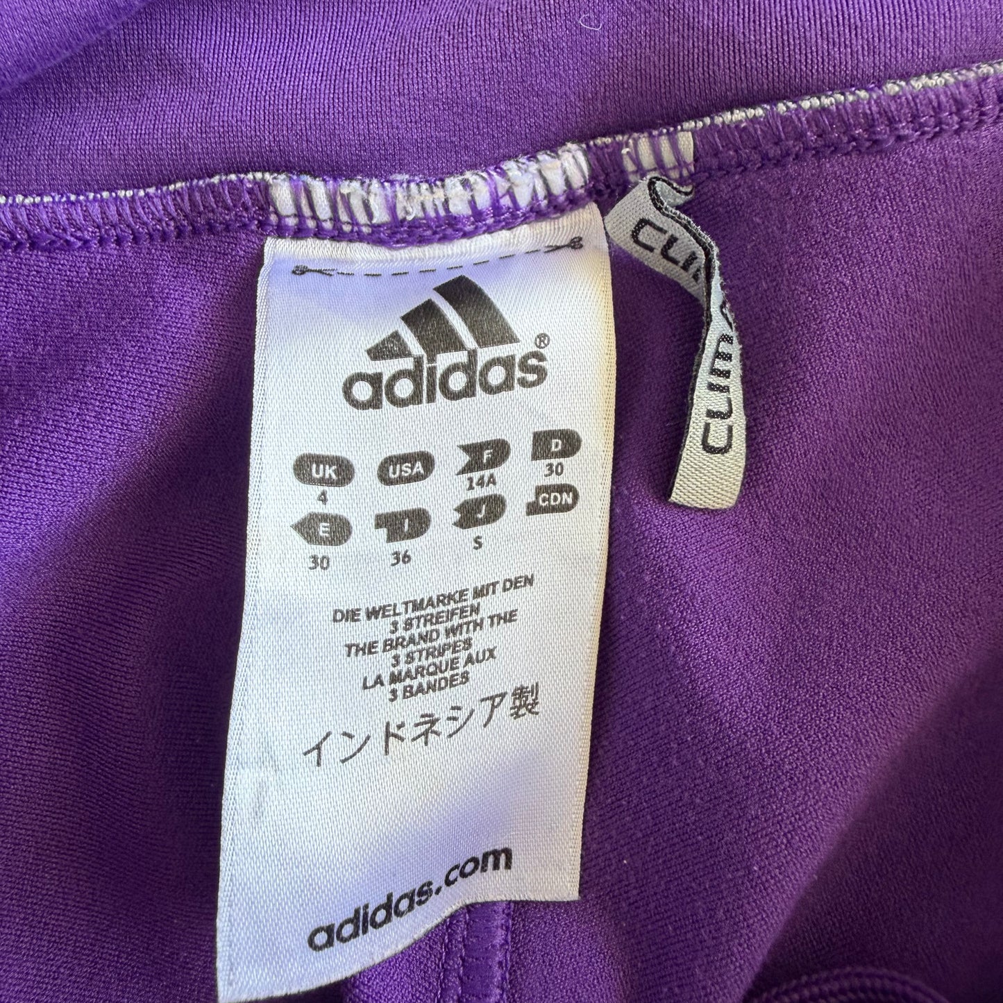 Y2K Adidas Three Stripe Activewear Capris - S