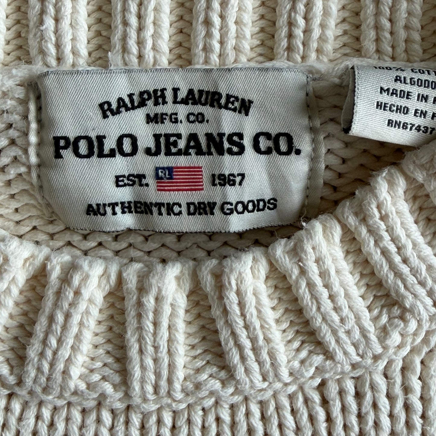 Y2K Ralph Lauren Polo Jeans Co Flag Knit - M