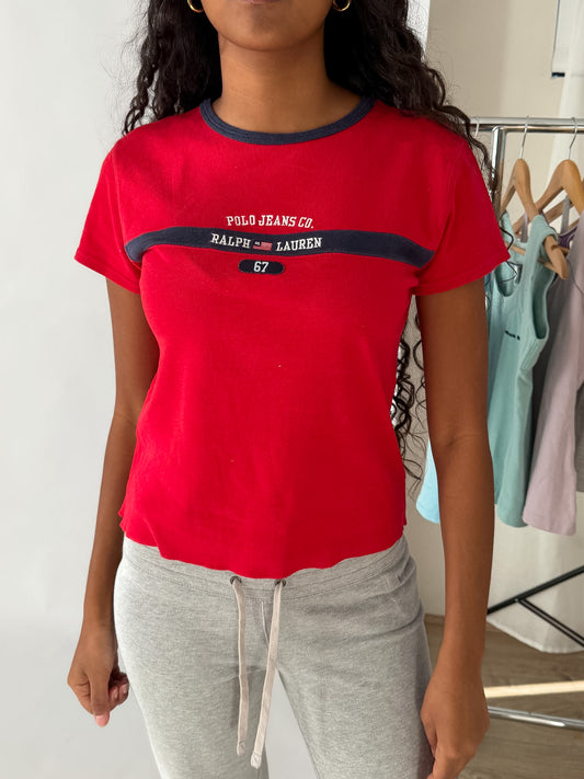 Y2K Ralph Lauren Polo Jeans Baby Tee - M/L