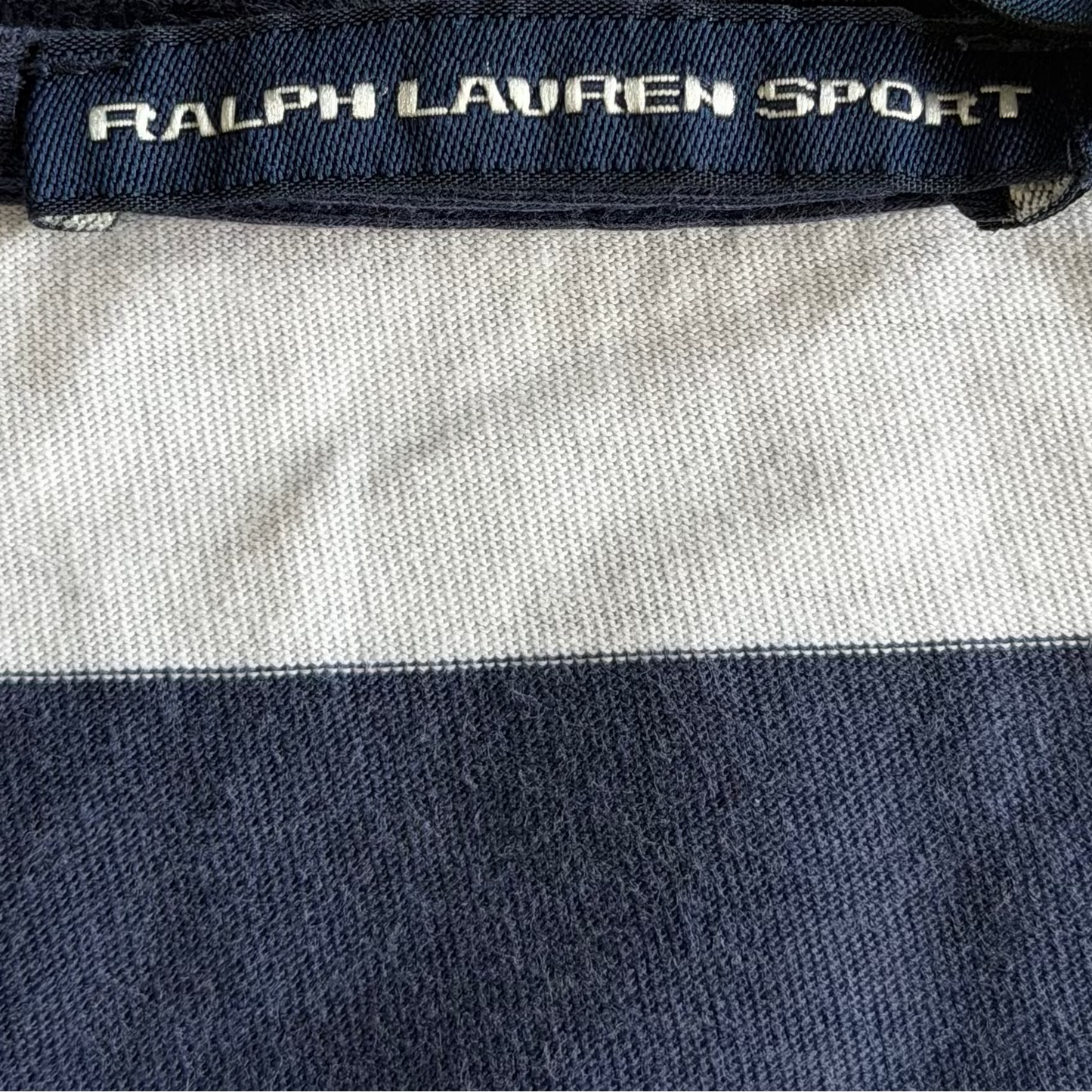 Y2K Ralph Lauren Striped Low Cut Long Sleeve - M