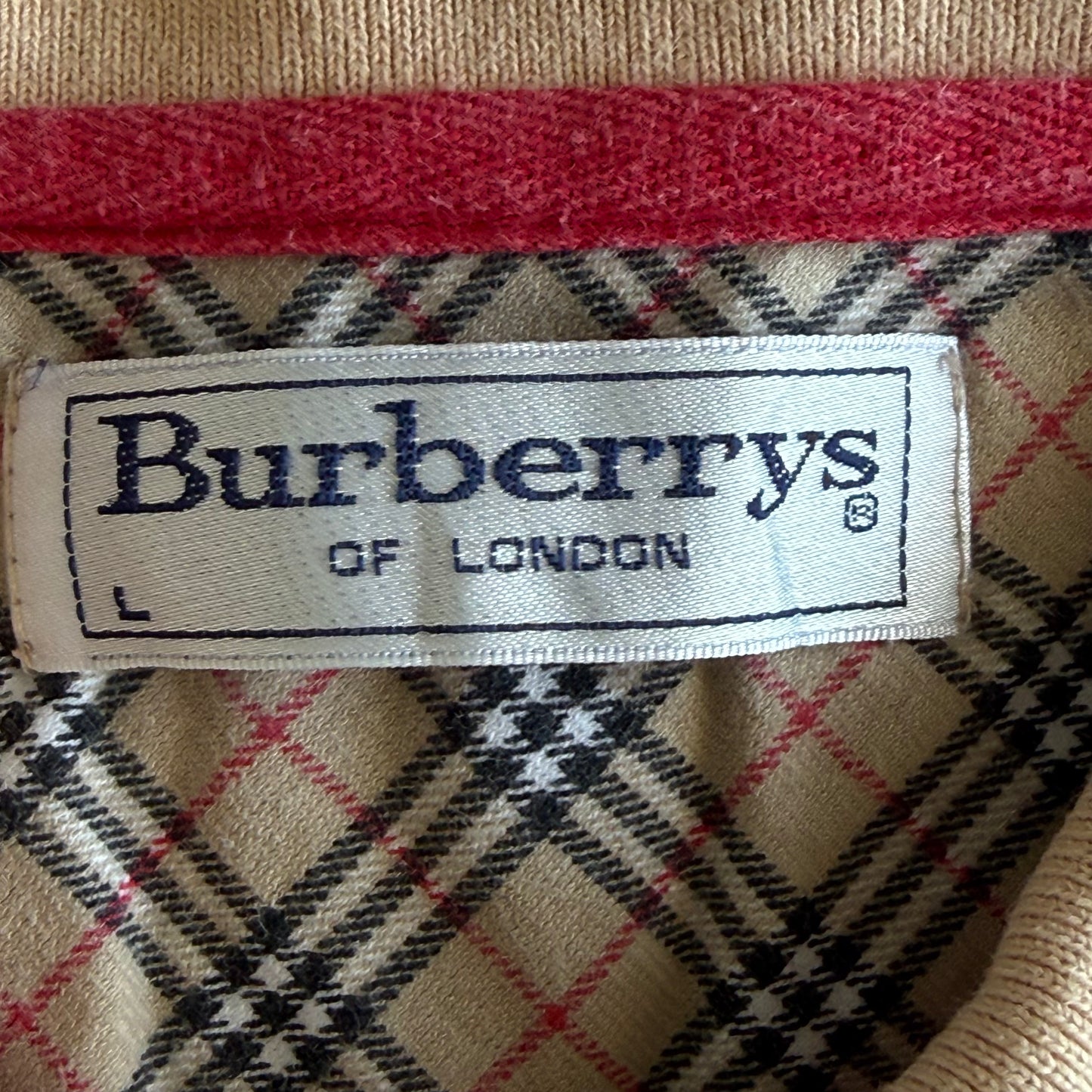 90s Burberry Polo Shirt - Large