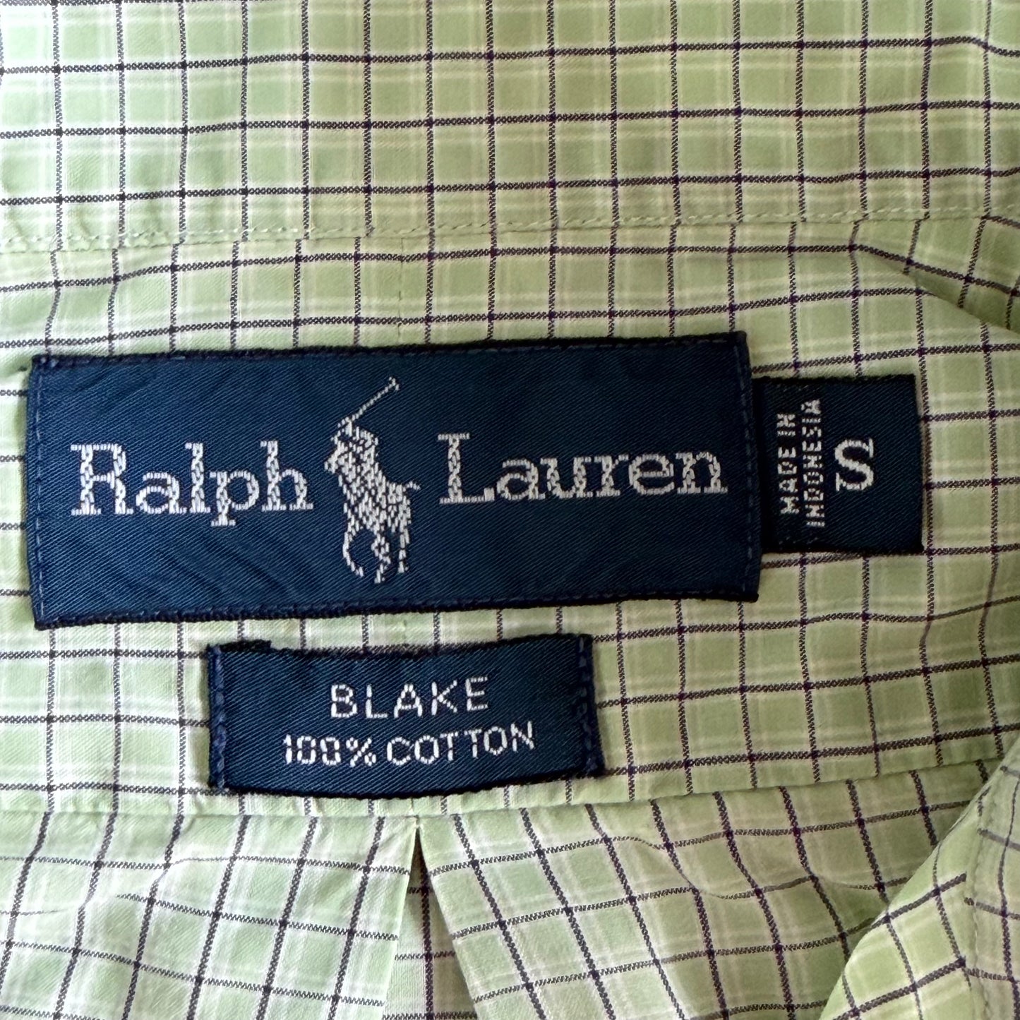 Y2K Polo Ralph Lauren Checkered Button Up Shirt - S