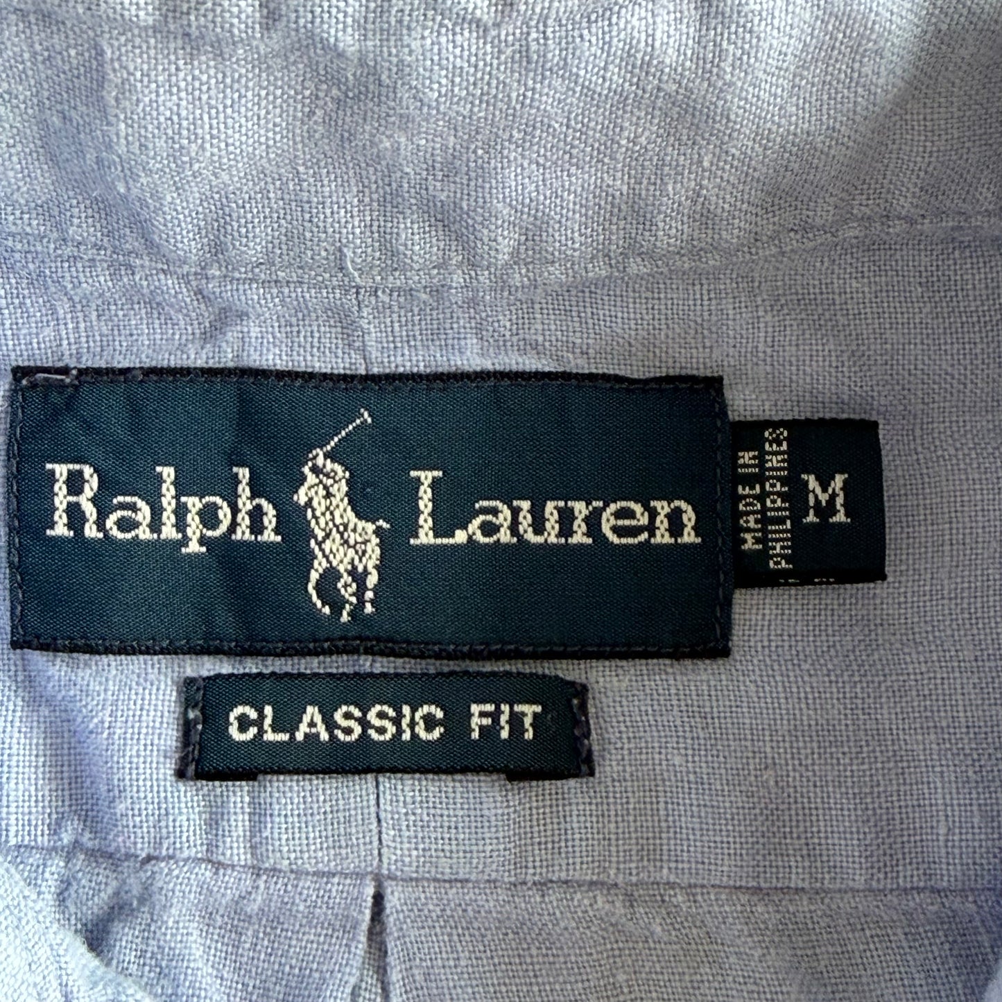 Y2K Polo Ralph Lauren Linen Button Up Shirt - M