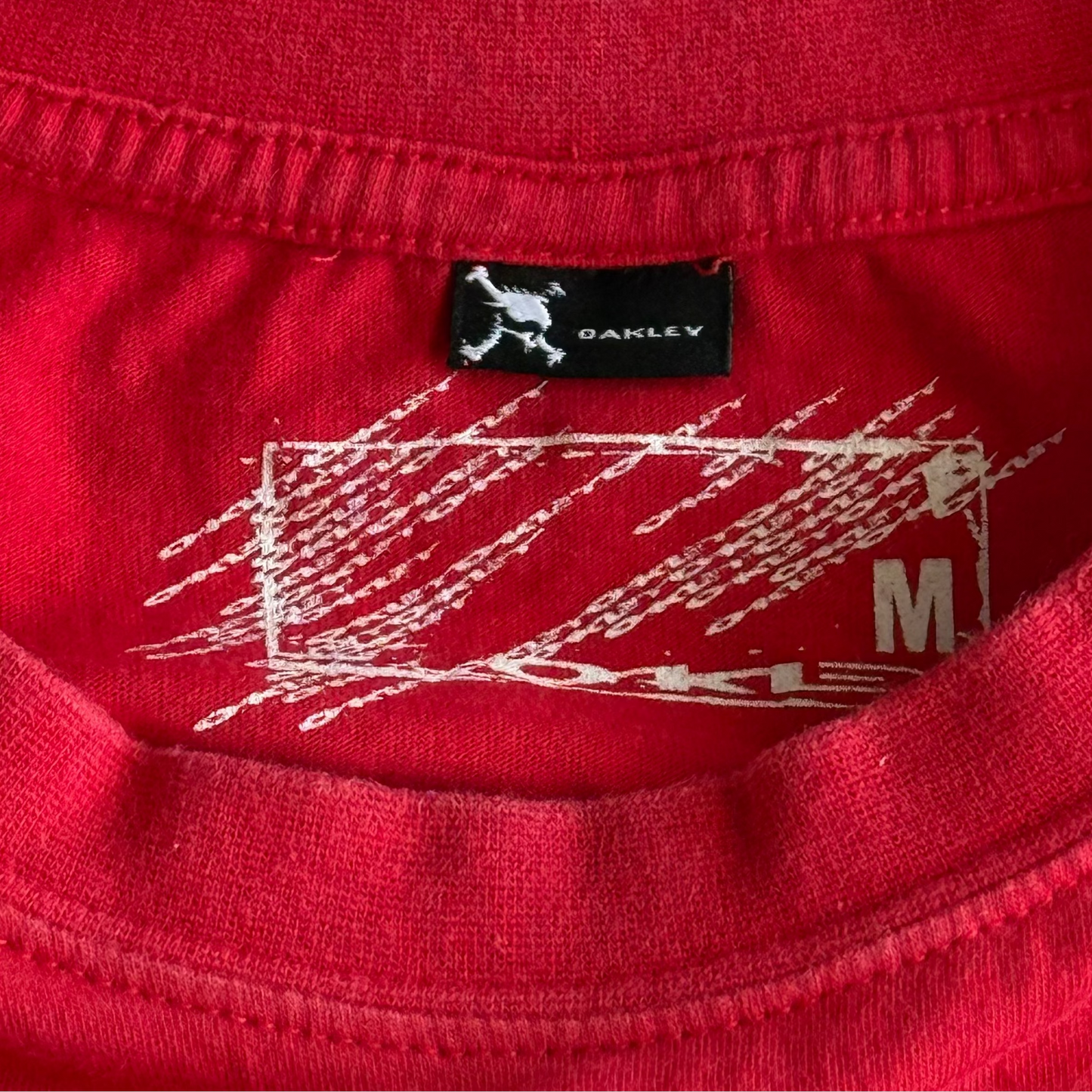 00s Oakley Skull Print T-Shirt - Medium