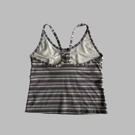Y2K Nike Striped Activewear Tank - M