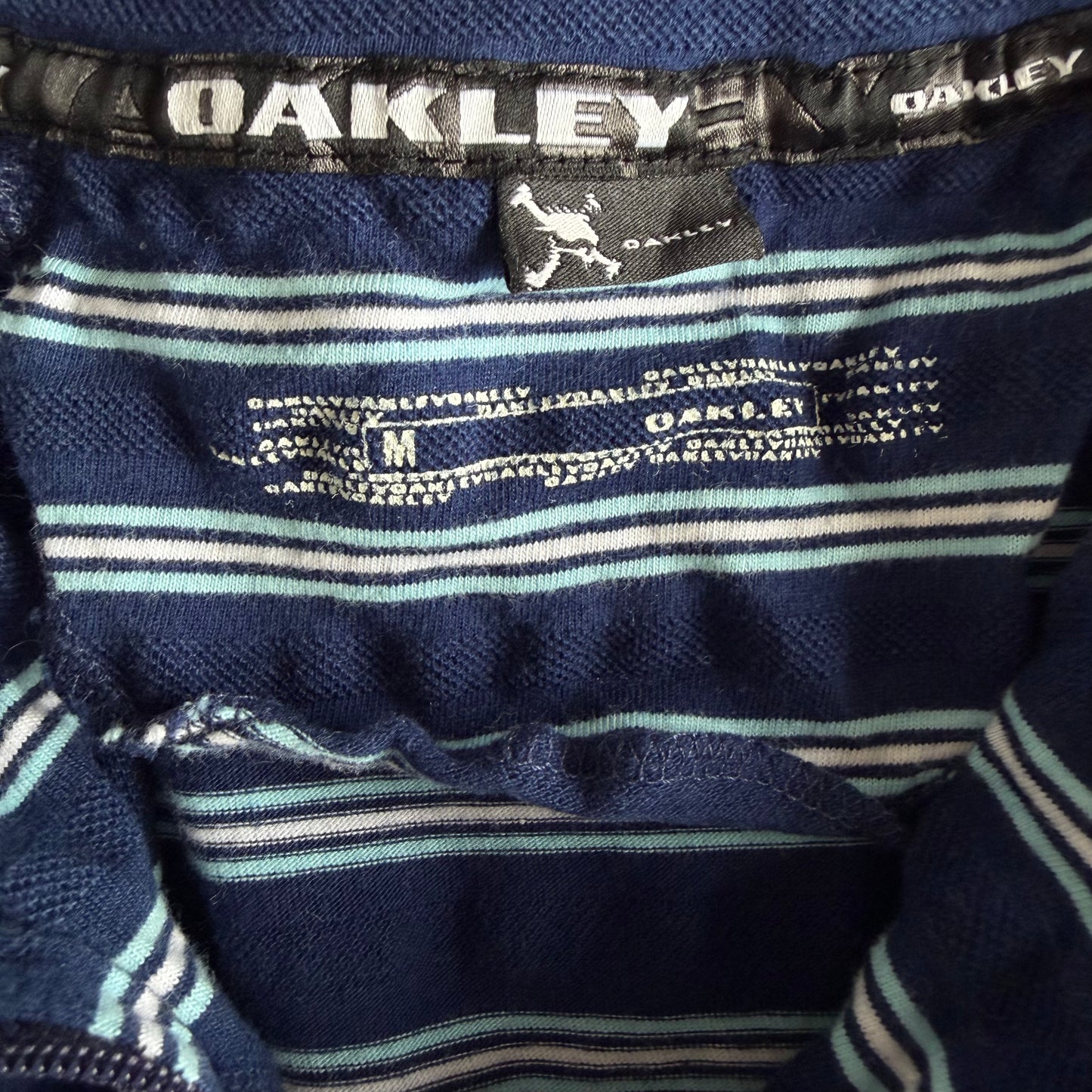 Y2K Oakley Quarter Zip T-Shirt - M