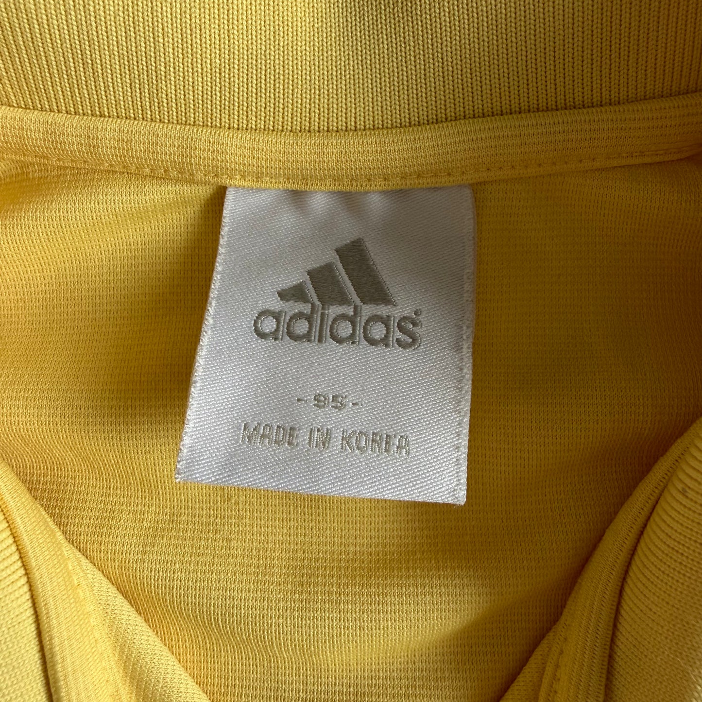 Y2K Adidas Three Stripe Panelled Polo Shirt - S
