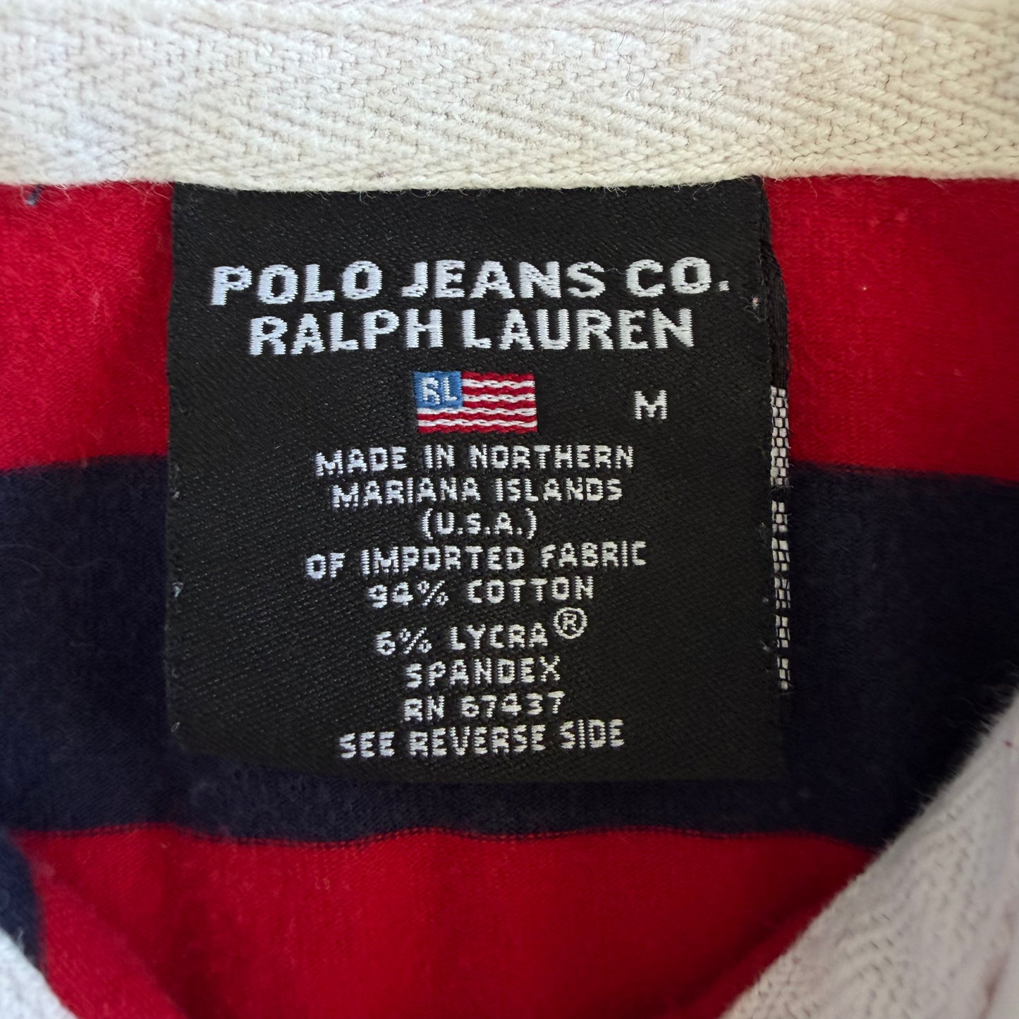 Y2K Ralph Lauren Polo Jeans Rugby Shirt - M