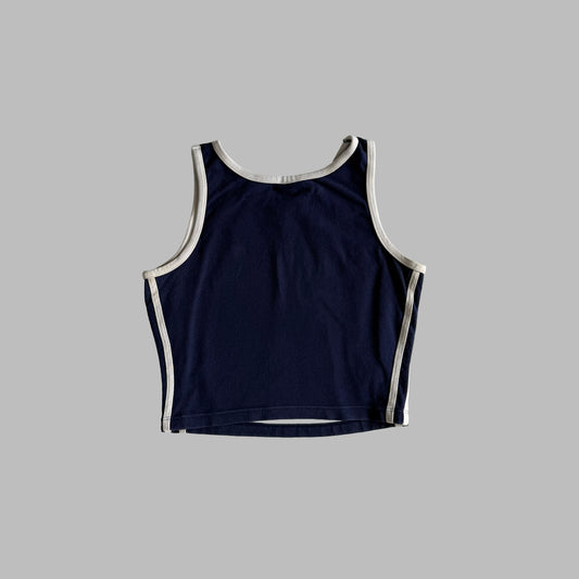 90s Adidas Three Stripe Activewear Tank - M